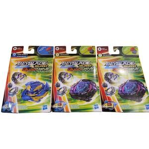 New in Box Hasbro Beyblade Burst QuadDrive Starter Pack Lot of 3 - For Age 8+